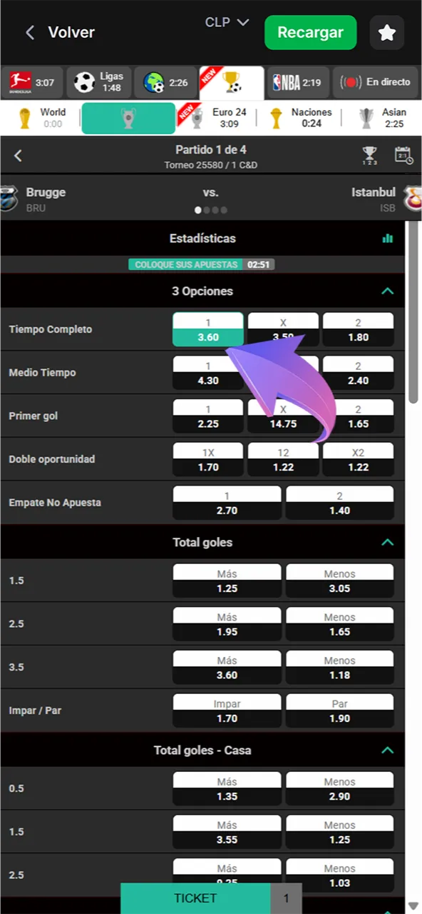 Haz tu apuesta en Deportes Virtuales de 1win en Chile.