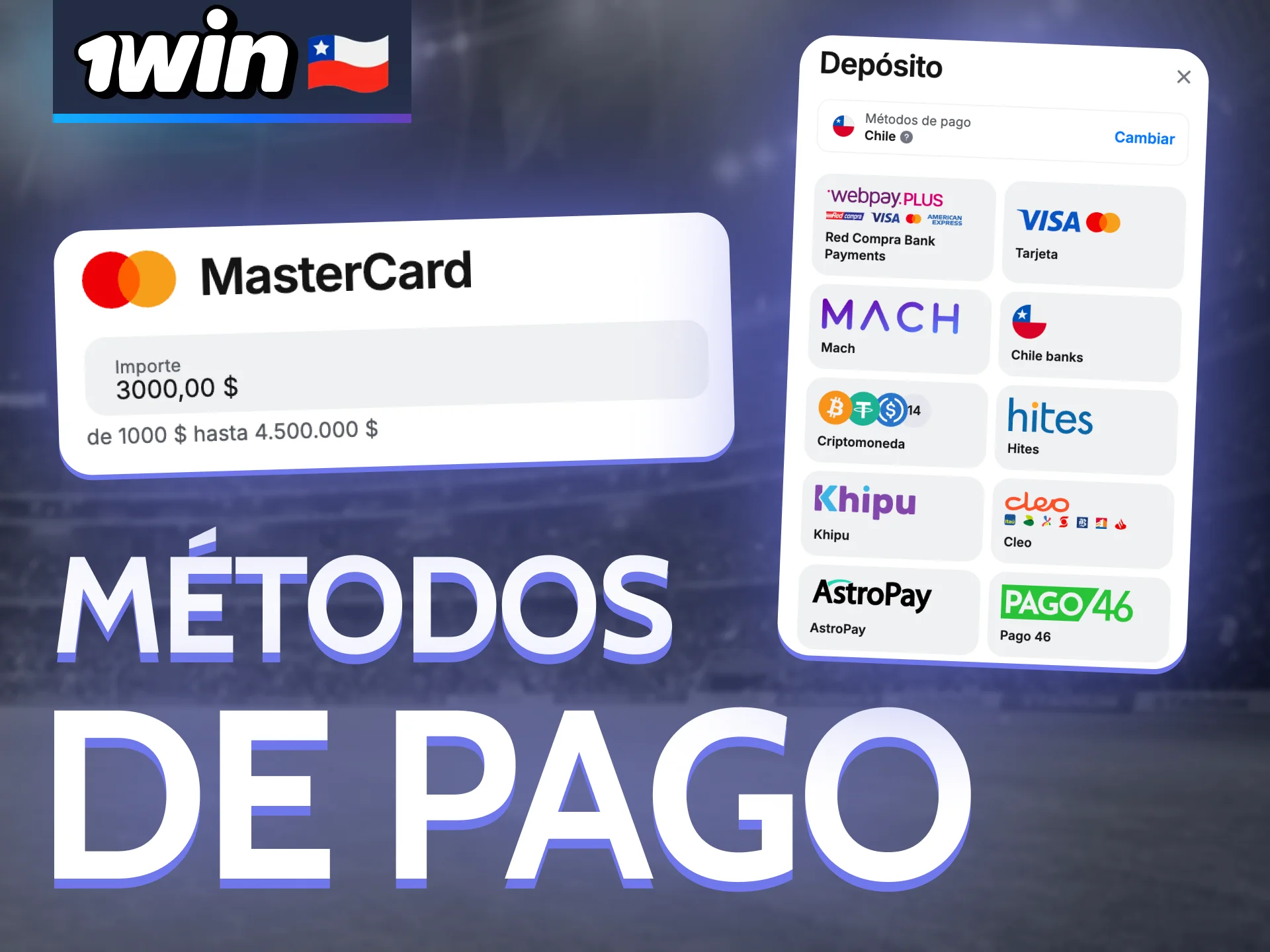 Los usuarios del juego Lucky Jet pueden elegir un método de pago adecuado entre las múltiples opciones disponibles en 1win Casino.